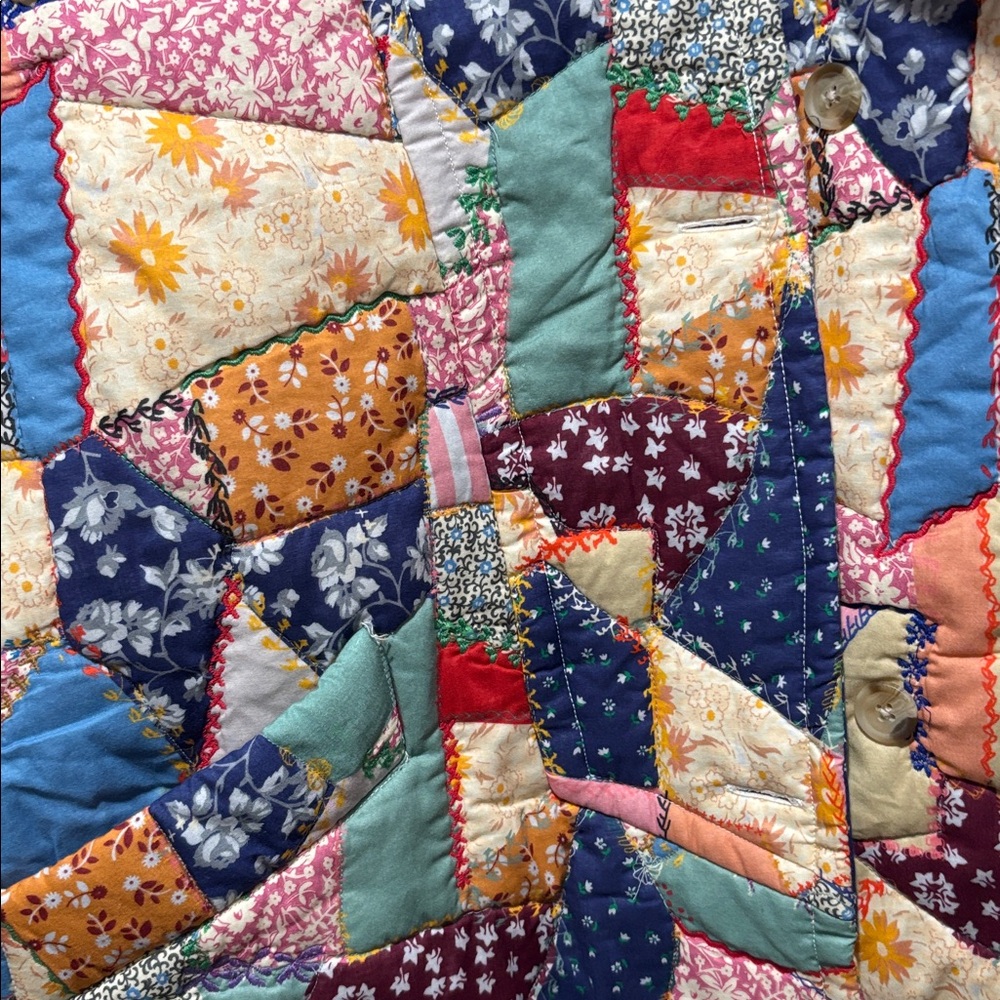 Sezane Multicolor Patchwork Jacket - image 9